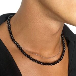 Collar Ágata Negra 6mm
