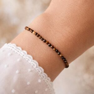 Pulseras Ojo de Tigre 3mm facetado