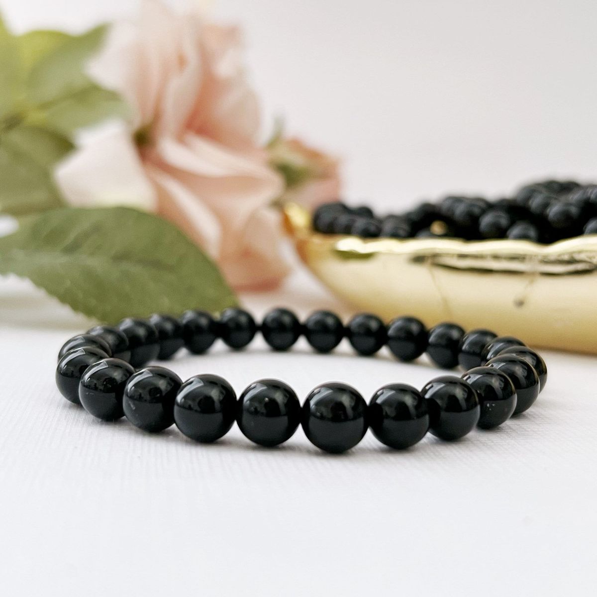 Pulseras Turmalina Negra 8mm