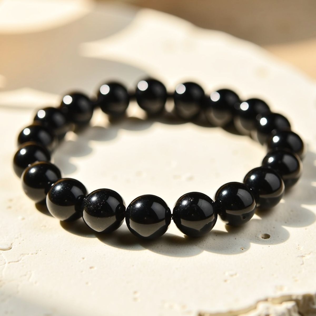 Pulseras Turmalina Negra 8mm - Imagen 2